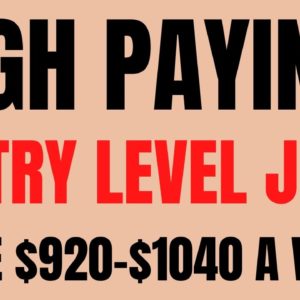 High Paying | Entry Level Work From Home Job | Make $920-$1040 A Week | Remote Jobs Hiring Now 2022