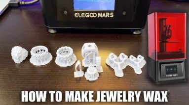 How To Make Jewelry Wax With A $200 Resin 3D Printer (Mars Elegoo)