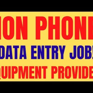 Non Phone Work From Home Job | Data Entry Job | Equipment Provided | Best Work At Home Job | Remote