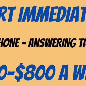 Start Immediately! Non Phone - Answering Tickets | $720-$800 A Week | Non Phone Work From Home Job