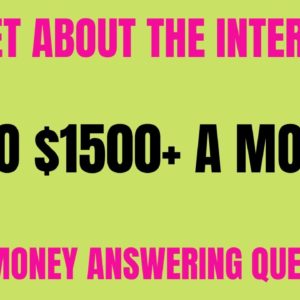 Forget About The Interview | Up to $1500+ A Month |Make Money Answering Questions Work From Home Job