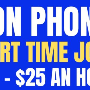 Non Phone | Part Time | $20-$25 An Hour | Best Non Phone Work From Home Job Hiring Now | Remote Job