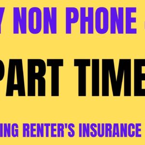 **Easy Non Phone Job** Part Time Hours| Processing Renter's Ins Claims  Non Phone Work From Home Job