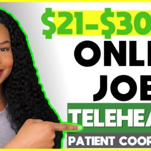 🤑 *HIGH-PAY!!* $21-$30/hr Telehealth Patient Coordinator Work-From-Home Job! Apply TODAY!