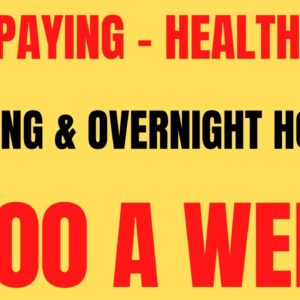 High Paying - Healthcare Work From Home Job | Evening & Overnight Work From Home Job | $800 A Week