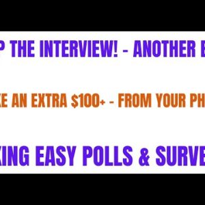 Skip The Interview - Another Egg | Make An Extra $100 From Your Phone | Taking Polls Work From Home