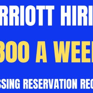 Marriott Hiring | $800 A Week | Processing Reservation Requests | Best Work From Home Hiring Now