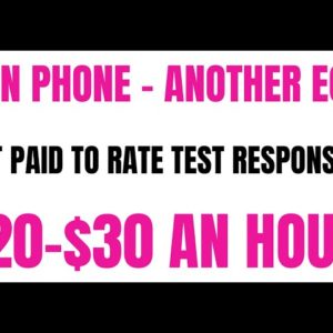 Non Phone - Another Egg | Get Paid To Rate Test Responses | $20-$30 An Hour Work From Home Job 2022