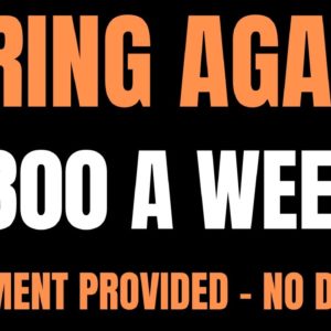 Hiring Again | $800 A Week | Equipment Provided - No Degree | Work From Home Job | Work At Home Job