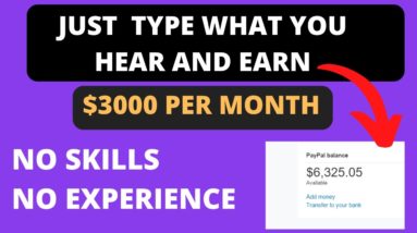 Earn $0.90 Every 60 Seconds For Just Typing What hear ( Make Money Online 2022 )