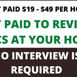 (NO Interview Required!) Get Paid $19 - $46 per hour to Review Docs! | Part-Time Work from Home Job