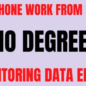 Non Phone Work From Home Job | No Degree | Monitoring Data Entry  Work From Home Job Hiring Now