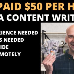 Make Money As A Content Writer ( $50 PER HOUR ) Work From Home Online | High Paying Remote Jobs