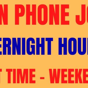 Non Phone Work From Job | Overnight Hours | Part Time Weekends | Best Non Phone Jobs Hiring Now 2022