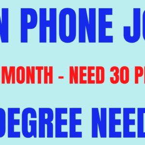 Hiring Again | Non Phone | $3k A Month - Need 30 People | No Degree |  Non Phone Work From Home Job