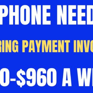 No Phone Needed | Entering Payment Invoices | $880-$960 A Week | Best Non Phone Work From Home Job