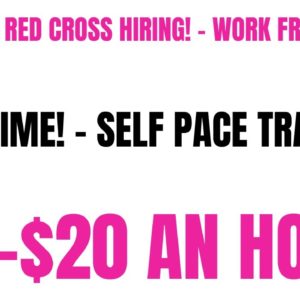 American Red Cross Hiring Work From Home Jobs | Self Pace Training | $15-$20 An Hour | Part Time