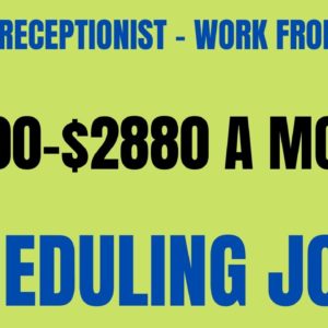 Virtual Receptionist Work From Home Job | $2400- $2880+ A Month | Scheduling Jobs | Work At Home Job