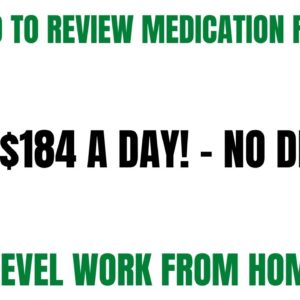 Get Paid To Review Medication Request Work From Home Job | $184 A Day | No Degree Online Job Hiring