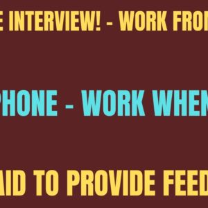 Skip The Interview - Part Time! | Non Phone Work From Home Job | Get Paid To Provide Feedback