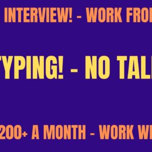 Skip The Interview - Work From Home Job | All Typing - No Talking | $1200 A Month | Work Whenever