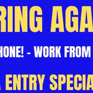 Hiring Again | Non Phone Work At Home Job | Data Entry Work From Home Job | Online Job 2022