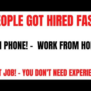 People Got Hired Fast | Non Phone Work Froom Home Job | Chat Job | You Don't Need Experience |Remote