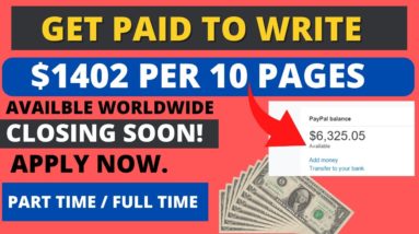 Get Paid $1402 Per 10 Pages You write | Make Money Online | Earn Passive Income From Home