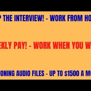 Skip The Interview | Work From Home Job | Weekly Pay | Captioning Audio | Up To $1500 A Month