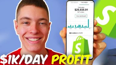 $0 To $1000/DAY PROFIT In 13 Days Dropshipping - (FULL REVEAL) - Shopify