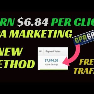 EARN $6.84 Per Click (CPA Marketing For Beginners ) Make Money Online 2022.