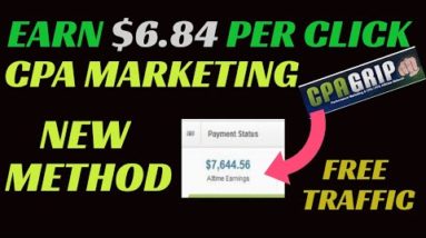 EARN $6.84 Per Click (CPA Marketing For Beginners ) Make Money Online 2022.