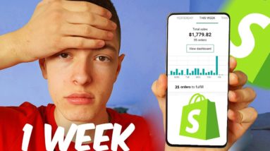 I Tried Shopify Dropshipping For 1 Week (Insane Results)