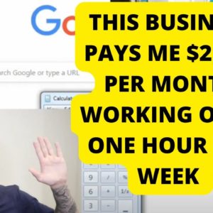 This Business PAYS Me $2,473 Per Month Working ONLY 1 Hour Per Week