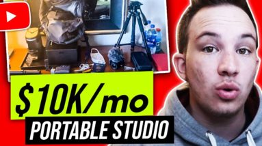 This PORTABLE YOUTUBE STUDIO Makes Me $10k/mo (Youtube Equipment)