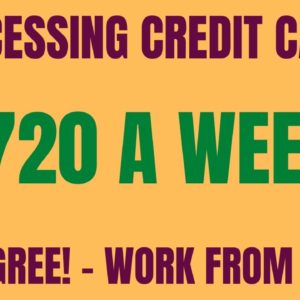 Processing Credit Cards | $720 A Week | No Degree Work From Home Jobs | Online Job Hiring Now 2022