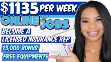 🤑 $1135 PER WEEK ONLINE JOBS! FREE EQUIPMENT + FREE INTERNET! $3K SIGN-ON BONUS! WORK FROM HOME JOBS