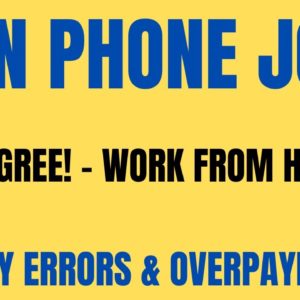 Non Phone Work From Home Job | No Degree | Get Paid To Identify Errors & Overpayments | Remote Job