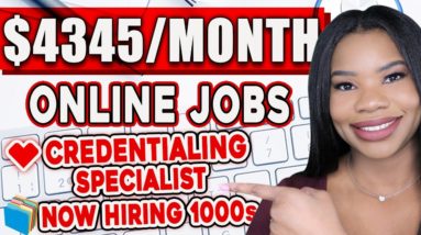 $4345 PER MONTH ONLINE JOBS! COMPANY NOW HIRING 1000s TO WORK FROM HOME! PART-TIME & FULL-TIME JOBS!