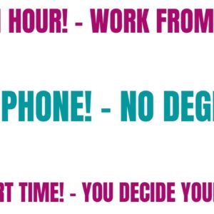 $50 An Hour | Non Phone Work From Home Job | No Degree | Very Part Time You Decide Your Hours