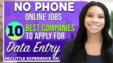 10 BEST Data Entry Work From Home Jobs! Up To $32 Per Hour! No Phone Required! (2023)