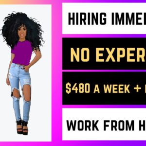 Hiring Immediately! No Experience! Work From Home Job $480 A Week! Equipment Provided Online Job