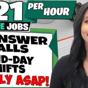 🤑 $21 PER HOUR WORKING FROM HOME - US-WIDE JOBS NOW HIRING MID-DAY SHIFTS! WORK FROM HOME JOBS 2023