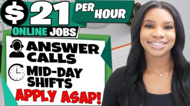 🤑 $21 PER HOUR WORKING FROM HOME - US-WIDE JOBS NOW HIRING MID-DAY SHIFTS! WORK FROM HOME JOBS 2023