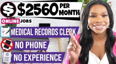 URGENT: $2560 PER MONTH NO PHONE ONLINE JOBS! NO EXPERIENCE! MEDICAL DATA ENTRY WORK FROM HOME JOBS