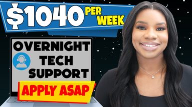 Earn $1040/Week Working From Home in Overnight Tech Support - No Phones Required. Find Out How Now!