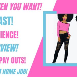 Hiring Fast! No Interview! Work When You Want! No Experience! Next Day Payout! Work From Home Job