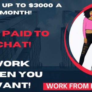 I Made Up To $3000 A Month Work From Home Job Get Paid To Chat Not On Camera Work When You Want