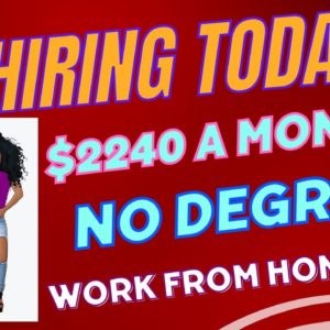 If Y'all Don't Run!!! Hiring Today! $2240 A Month! No Degree Work From Home Job Remote Job 2023