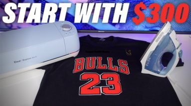 How To Start A T-Shirt Business On A SUPER BUDGET (Cricut + Iron)